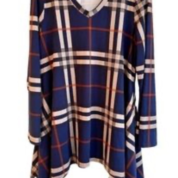 Lildy Tunic Top Women Long Sleeve Block Casual Swing Loose Fit Top Small-Medium - Picture 14 of 15